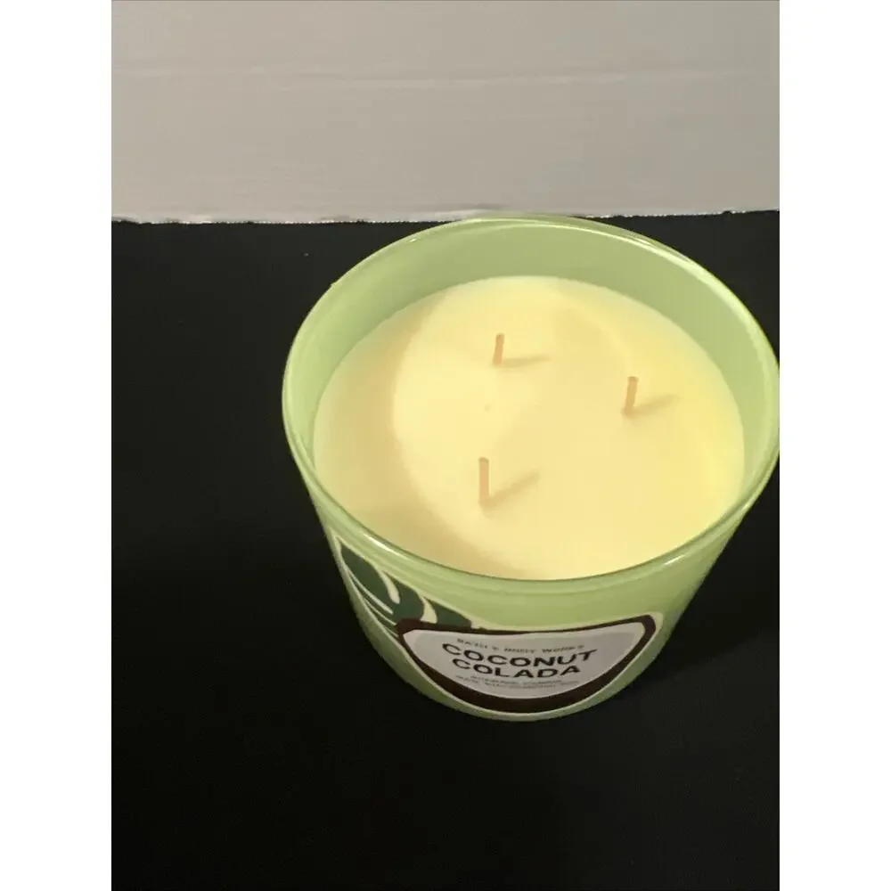 2 Bath And Body Works Coconut Colada 3wick 14.5 oz Candle Read